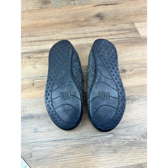 Mahabis Classic Dark Grey Wool / Yellow Soles Slippers Size EU 37 US 6.5 - Picture 5 of 7